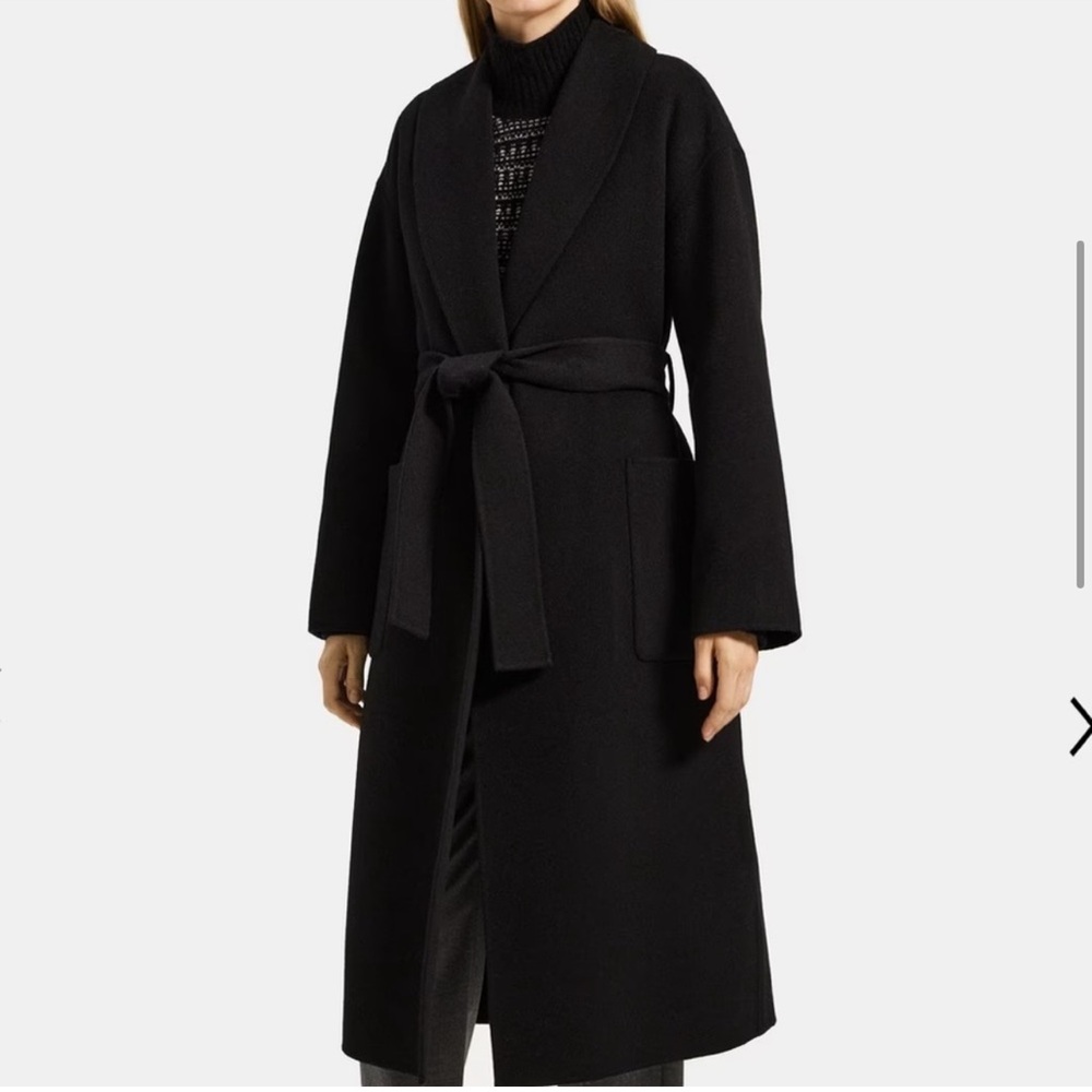 NWT. Theory Robe Coat in Double-Face Wool-Cashmere - Picture 3 of 3